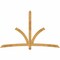 Ekena Millwork Davenport Rough Sawn Timber Gable Bracket, Western Red Cedar, 96"W x 60"H x 2"D x 4"F, 15/12 Pitch GBW096X60X0204DAV00RWR - alternate 1